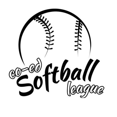 Adult co-ed softball league logo